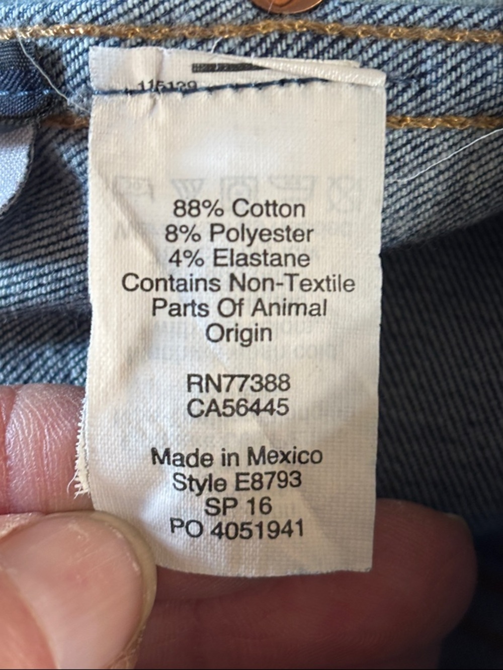 Madewell 9" High Riser Skinny Skinny Crop Stretch Blue Jeans Size W/28 - Picture 9 of 13